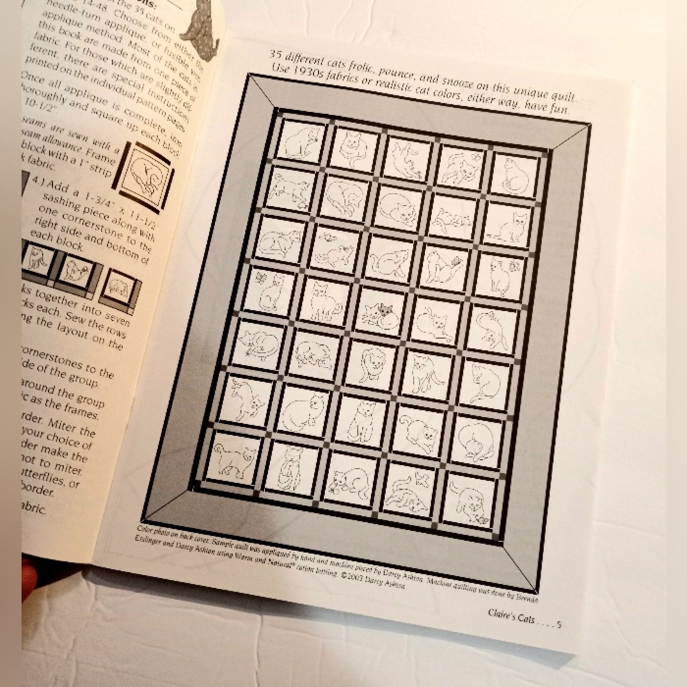 Claire's Cats 35 Quilting Designs Book by Darcy Ashton - Picture 10 of 16